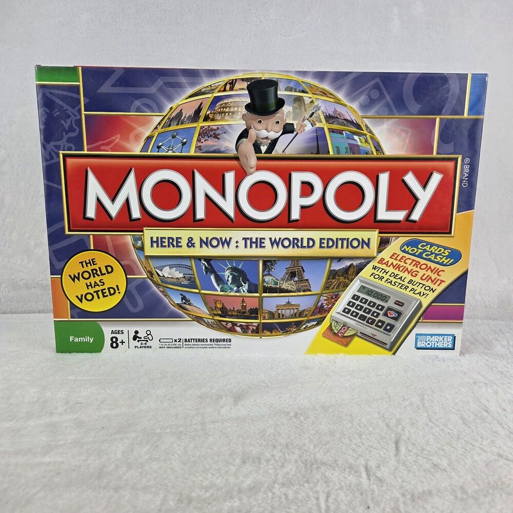 Monopoly Here and Now World Edition COMPLETE Unit‎ Works Parker Brothers 2008